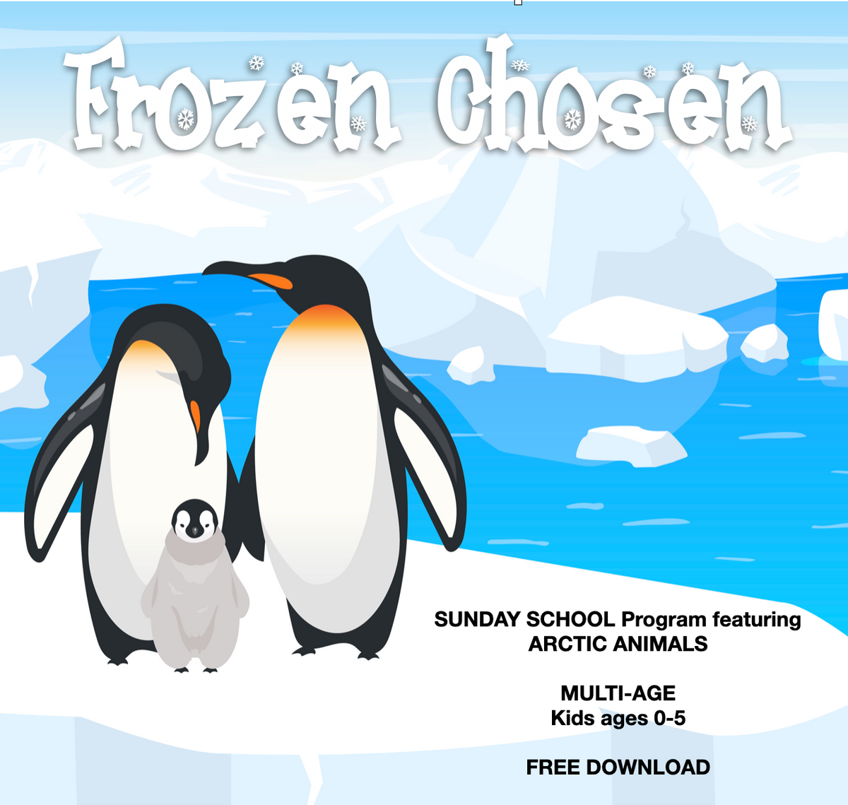 ARCTIC ANIMAL PRESCHOOL PROGRAM, SUNDAY SCHOOL